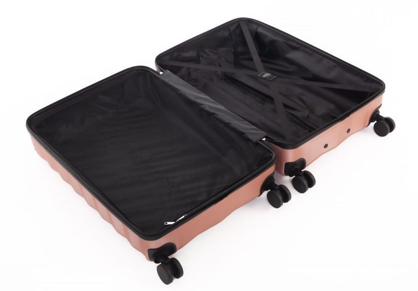 Большой дорожный чемодан ABS-пластик Travel World R37244L-RG (Rose Gold/Розовое золото) на колёсах R37244L-RG фото