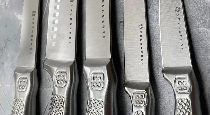Набір ножів Edenberg EB-11001 з підставкою з неіржавкої сталі 6 предметів EB-11001 фото
