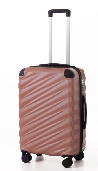 Средний дорожный чемодан ABS-пластик Travel World R37244М-RG (Rose Gold / Розовое золото) на колёсах R37244М-RG фото