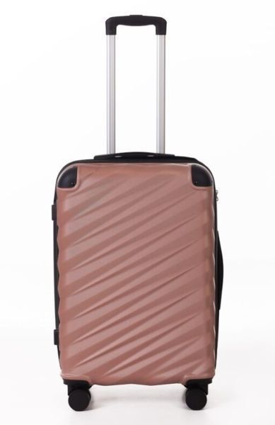 Средний дорожный чемодан ABS-пластик Travel World R37244М-RG (Rose Gold / Розовое золото) на колёсах R37244М-RG фото