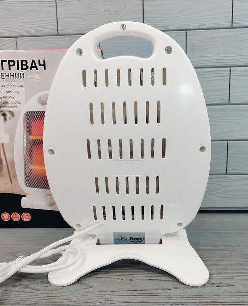 Галогенний електрообігрівач Firex з 2 режимами потужності, захистом від перегріву і перекидання, 800Вт 236836 фото