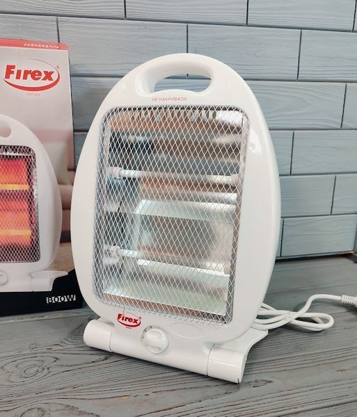 Галогенний електрообігрівач Firex з 2 режимами потужності, захистом від перегріву і перекидання, 800Вт 236836 фото