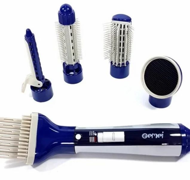 Стайлер для укладки волос 6в1 Gemei GM-4834 Фен - щетка для укладки волос GM-4834 фото