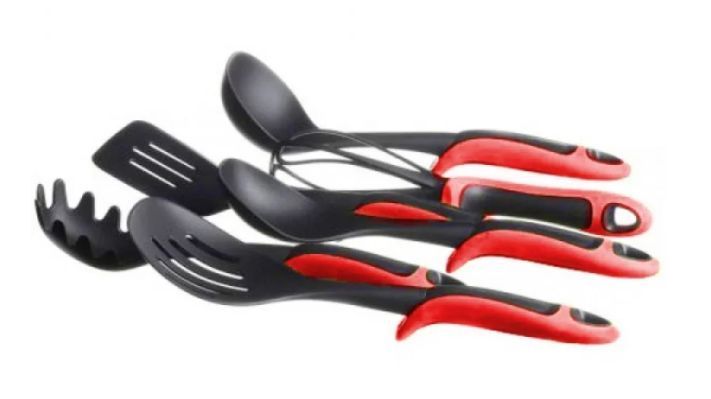 Набір кухонного приладдя KITCHEN TOOLS з 7 предметів - червоний -красн фото