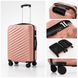 Средний дорожный чемодан ABS-пластик Travel World R37244М-RG (Rose Gold / Розовое золото) на колёсах R37244М-RG фото 1
