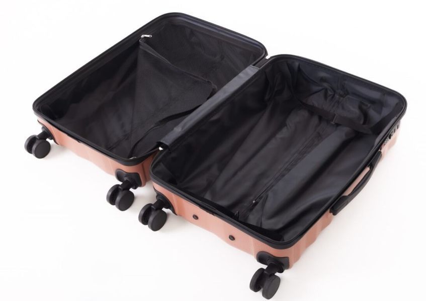 Средний дорожный чемодан ABS-пластик Travel World R37244М-RG (Rose Gold / Розовое золото) на колёсах R37244М-RG фото