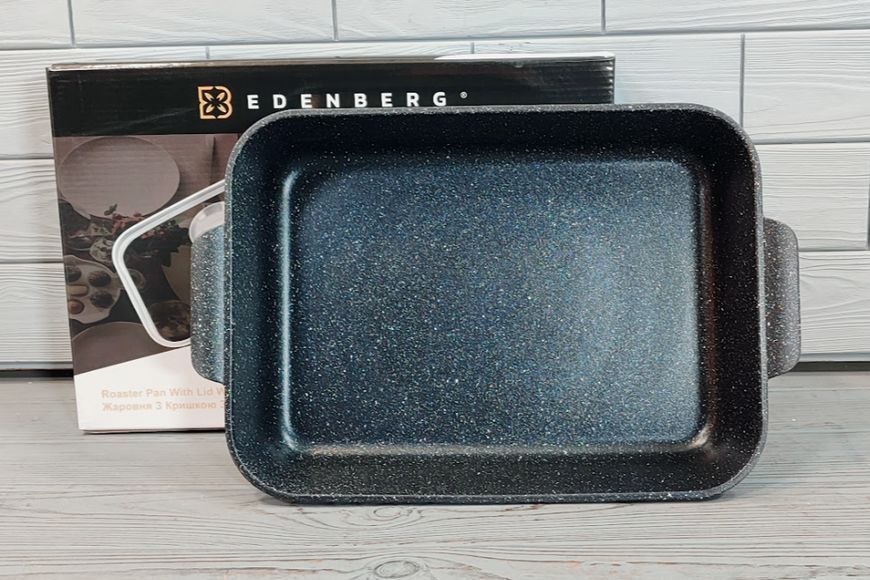 Гусятниця Edenberg EB-12123 32&times;23&times;7,5 см з антипригарним покриттям і скляною кришкою EB-12123 фото