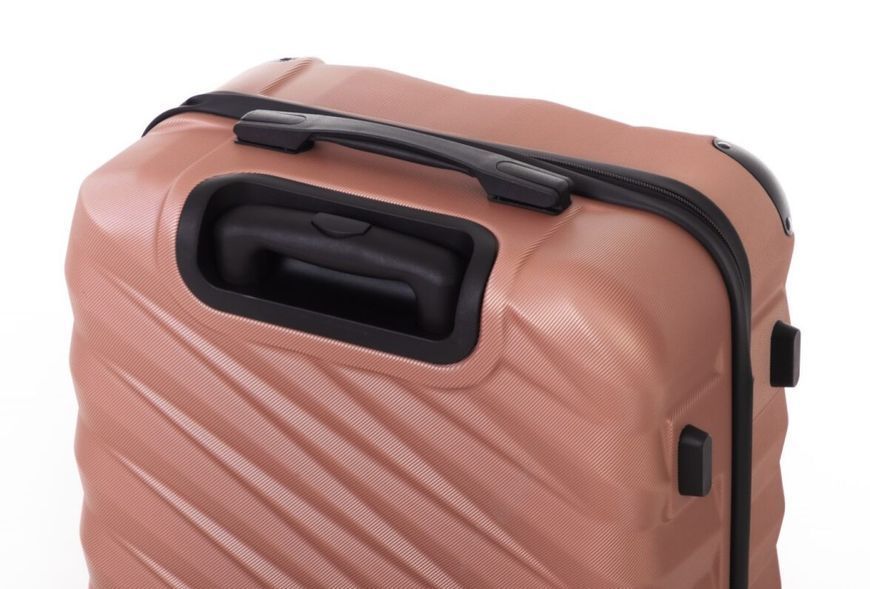 Средний дорожный чемодан ABS-пластик Travel World R37244М-RG (Rose Gold / Розовое золото) на колёсах R37244М-RG фото