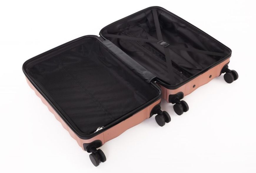 Средний дорожный чемодан ABS-пластик Travel World R37244М-RG (Rose Gold / Розовое золото) на колёсах R37244М-RG фото