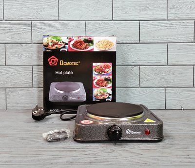 Одноконфорочная переносная электрическая плита Domotec MS-5821 / Дисковая электроплитка настольная MS-5821 фото