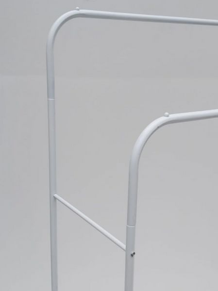 Напольная двойная стойка для одежды Double floor Hanger - Белая /Портативная вешалка для одежды и обуви GR4312-белая фото