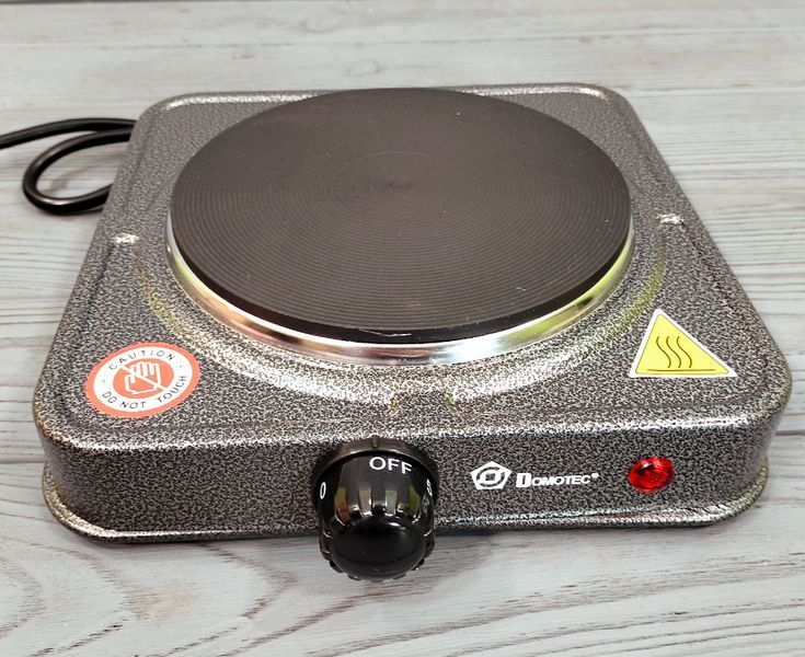 Одноконфорочная переносная электрическая плита Domotec MS-5821 / Дисковая электроплитка настольная MS-5821 фото