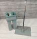 Швабра с ведром с автоматическим отжимом (2 смен. насадки) Мятный Flat Mop, поломойка, швабра для мойки полов 10050-Мят фото 6