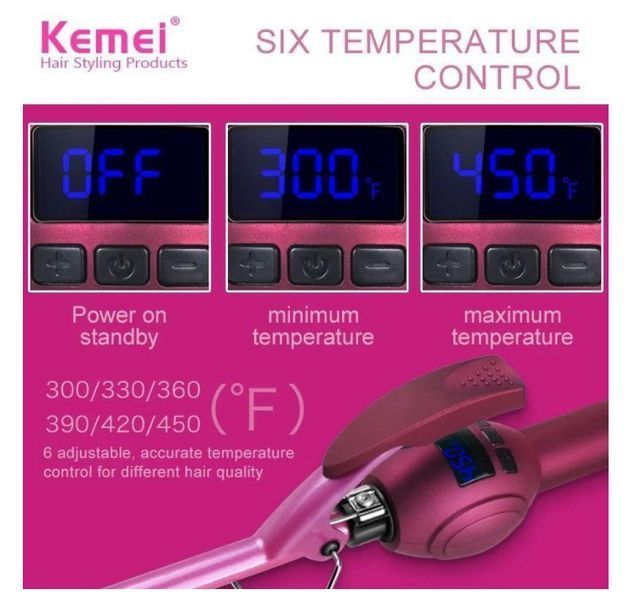 Плойка "Афро-кудри" Kemei KM 1023 Плойка для афролоконов 1023 фото