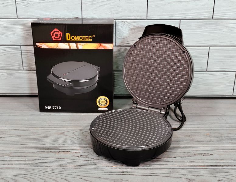 Вафельниця електрична DOMOTEC MS 7710 1000Вт для приготування тонких вафель 7710 фото