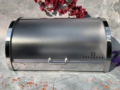 Хлібниця з неіржавкої сталі з відкидною кришкою Edenberg EB-084 / Хлібниця з відкидною кришкою EB-084 фото