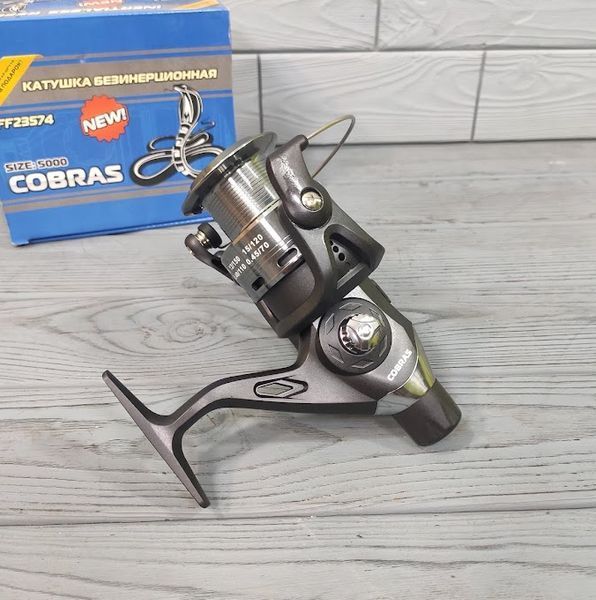 Катушка рыболовная Cobra NEW 5000 3BB FF23574 металлическая шпуля с дополнительной графитовой шпулей FF23574 фото