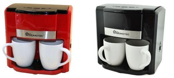 Кофемашина чорна/червона DOMOTEC MS-0708/0705 крапельна 500 Вт з двома керамічними чашками по 150 мл 0708 фото