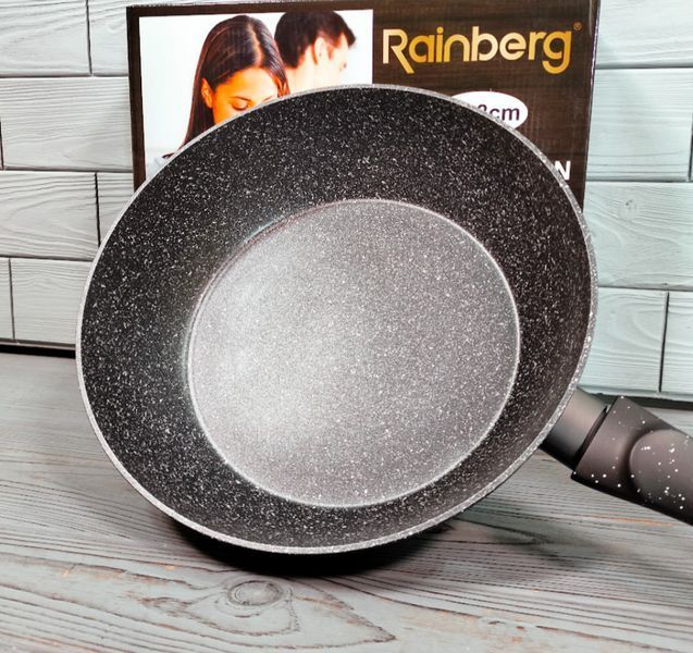 Универсальная сковорода 28см с мраморным антипригарным покрытием Rainberg RB-765 / Сковорода для всех плит RB-765 фото