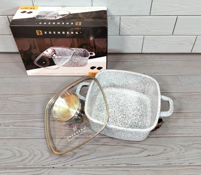 Кастрюля - казан 2,8л / 20см Edenberg EB-3971 с гранитным антипригарным покрытием и крышкой EB-3971 фото