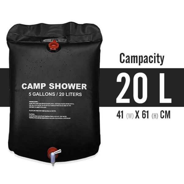Подвесной душ Camp Shower 20л для кемпинга и дачи / Резиновый душ пакет для туризма GR-6157 фото
