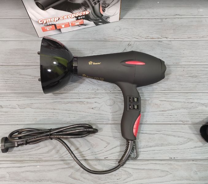 Фен для волос c диффузором Domotec MS-0219 3000Вт AC MS-0219 фото