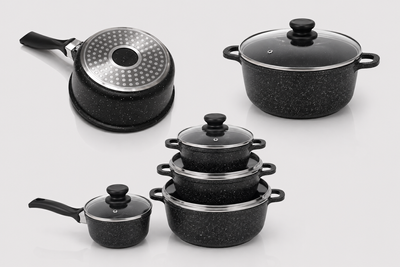 Кухонний набір каструль Edenberg EB-3984 з мармуровим покриттям 8 предметів EB-3984 фото