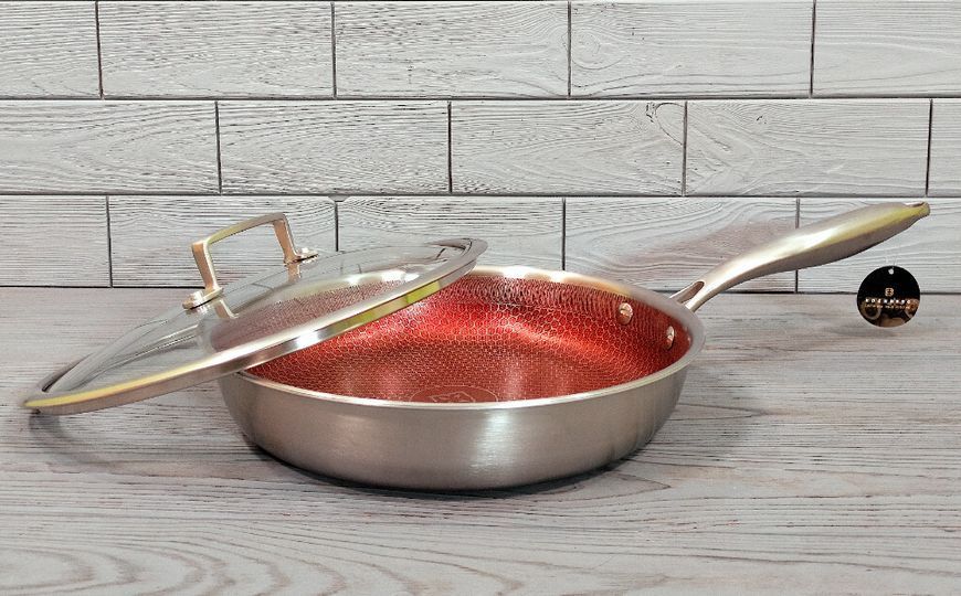 Cковорода глубокая из нержавеющей стали 26см Объем 2,3л Edenberg EB-13029 / Сковородка профессиональная EB-13029 фото