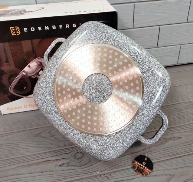 Казан квадратний Edenberg EB-3974 5,5 л * 26 см з кришкою, гранітне антипригарне покриття EB-3974 фото