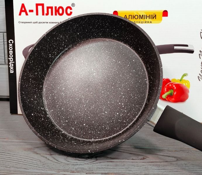 Глибока мармурова сковорода A-Plus 3009 24 см для газових, електричних та індукційних плит 3009 фото