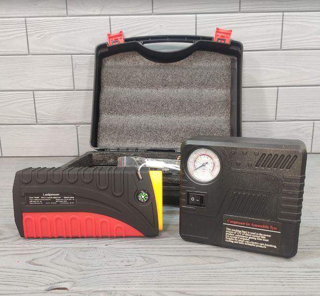 Пуско-зарядний пристрій JUMPSTARTER TM19F (68800 mAh) + компресор (300/600A) TM19F+К-13000 фото