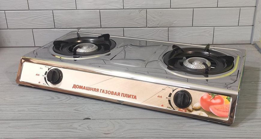 Настольный газовый таганок на 2 конфорки Wimpex DT-1102 Настольная газовая плита на 2 конфорки 1102 фото