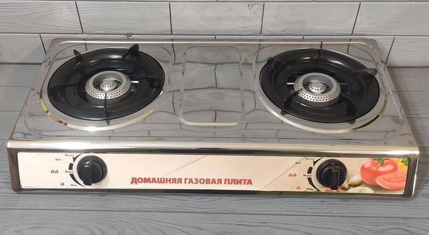 Настольный газовый таганок на 2 конфорки Wimpex DT-1102 Настольная газовая плита на 2 конфорки 1102 фото