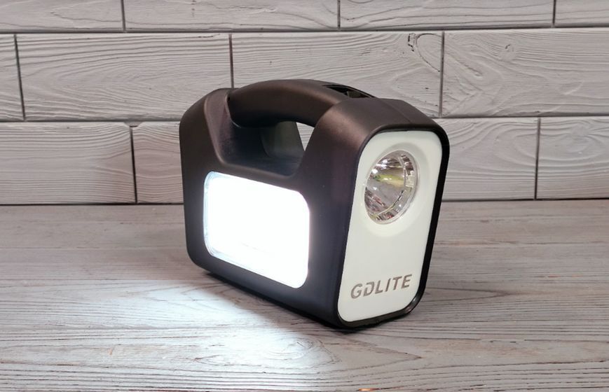 Фонарь-светильник аккумуляторный с PowerBank и солнечной панелью + 3 лампочки GD-3 / Солнечная станция GD-3 фото
