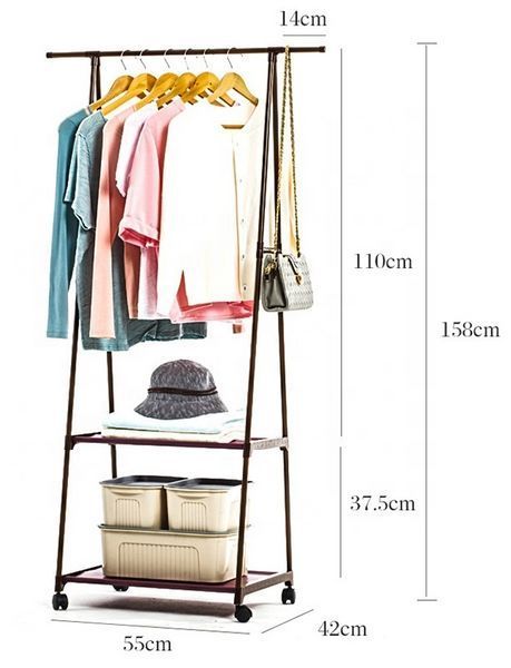 Напольная передвижная вешалка для одежды THE NEW COAT RACK NC-01 фото