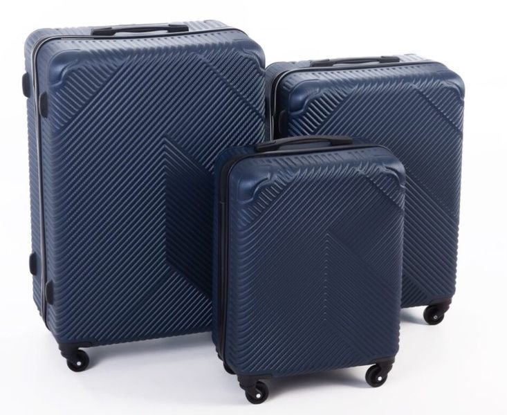 Набор дорожных чемоданов 3шт ABS-пластик Travel World R33422-DB (Dark Blue/Тёмно-синий) на колёсах R33422-DB фото