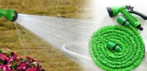 Шланг для поливу X-Hose 45 метрів / 150FT з розпилювачем, садовий шланг Magic Hose X HOSE 45 фото