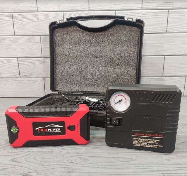 Пускозарядний пристрій + компресор JUMPSTARTER JX27 with Pump (99800 мА&middot;год) JX27+К-15227 фото