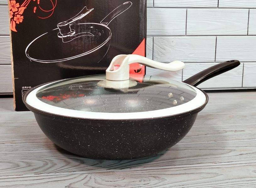 Сковорода вакуумна WOK 32х8 см з тефлоновим покриттям 591 PP/Скородка для всіх різновидів плит 591 PP фото