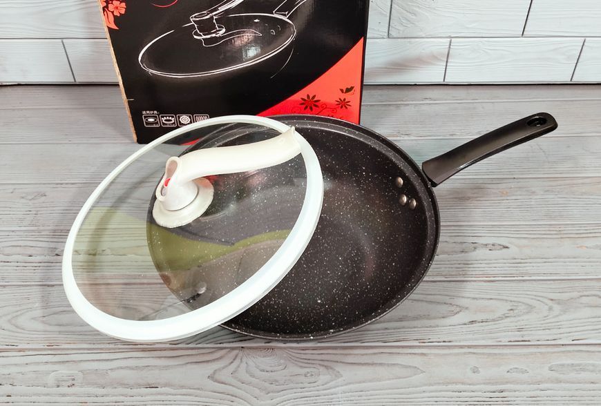 Сковорода вакуумна WOK 32х8 см з тефлоновим покриттям 591 PP/Скородка для всіх різновидів плит 591 PP фото