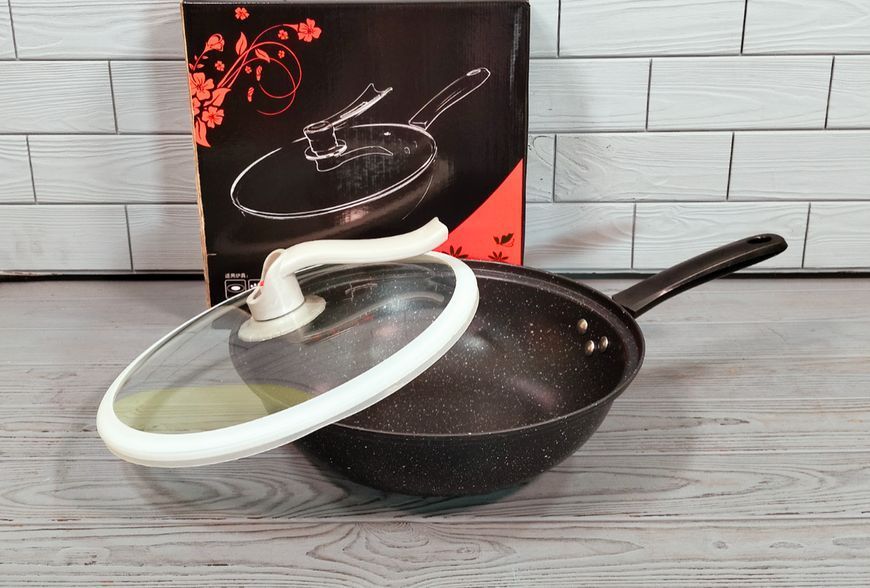 Сковорода вакуумна WOK 32х8 см з тефлоновим покриттям 591 PP/Скородка для всіх різновидів плит 591 PP фото