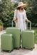 Дорожні валізи 3 штуки Travel World 36983L-GR Green на колесах з кодовим замком R36983-GR фото 1