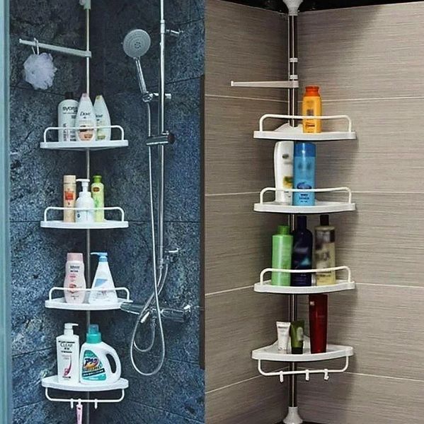 Кутова полиця для ванної кімнати Multi Corner Shelf, висота 2.6 м MCS-2.6 фото