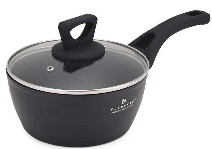 Ковшик Edenberg EB-3329 (16см на 1,3л) с мраморным покрытием, крышкой и индукционным дном EB-3329 фото