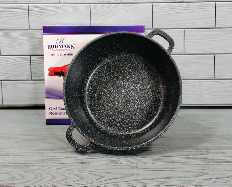 Каструля &mdash; казан 5л / 26см Bohmann BH-7353-26MRB з мармуровим покриттям / Каструля з антипригарним покриттям BH-7353-26MRB фото