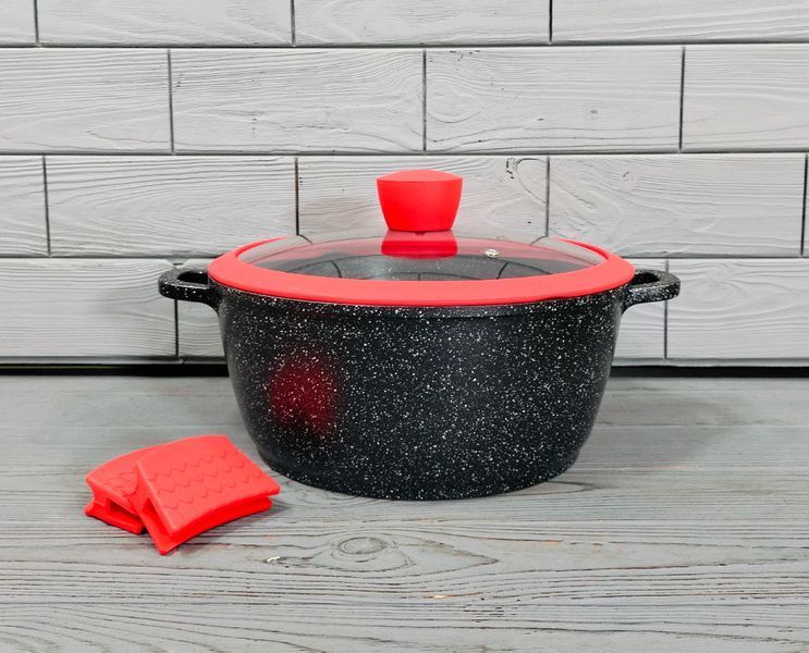 Каструля &mdash; казан 5л / 26см Bohmann BH-7353-26MRB з мармуровим покриттям / Каструля з антипригарним покриттям BH-7353-26MRB фото