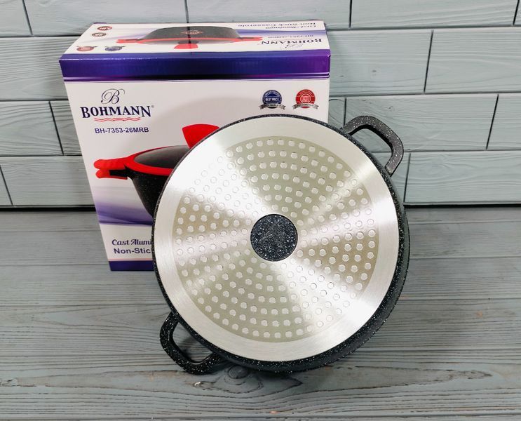 Каструля &mdash; казан 5л / 26см Bohmann BH-7353-26MRB з мармуровим покриттям / Каструля з антипригарним покриттям BH-7353-26MRB фото