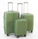 Дорожні валізи 3 штуки Travel World 36983L-GR Green на колесах з кодовим замком R36983-GR фото 2
