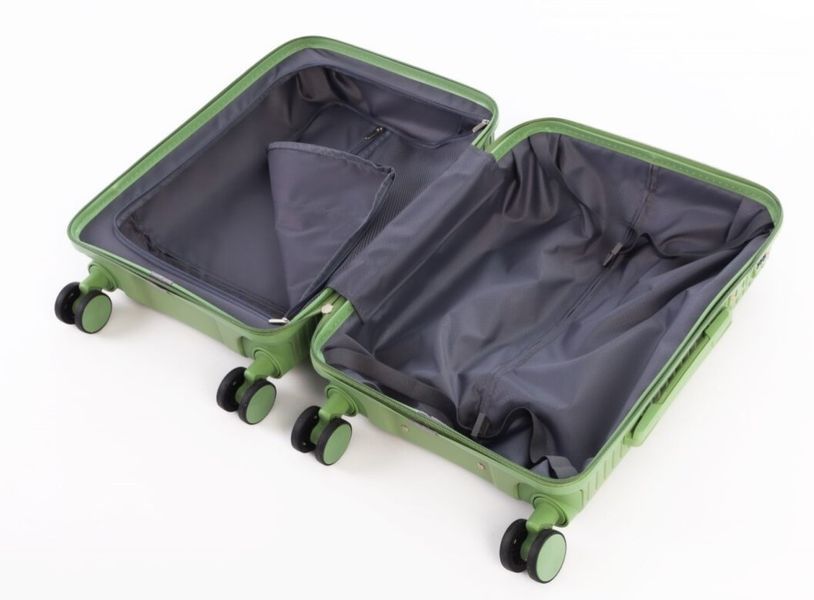 Дорожні валізи 3 штуки Travel World 36983L-GR Green на колесах з кодовим замком R36983-GR фото