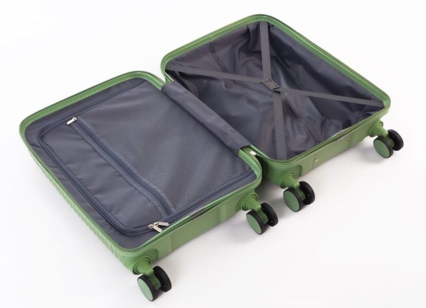 Дорожні валізи 3 штуки Travel World 36983L-GR Green на колесах з кодовим замком R36983-GR фото